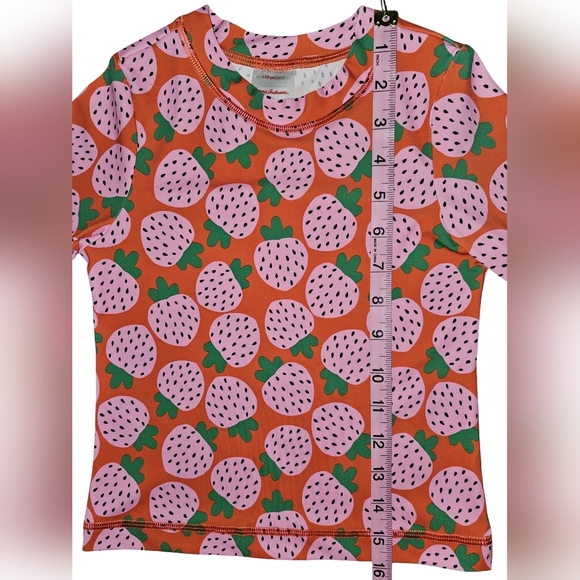 Hanna Andersson Girls Strawberry Rash Guard Shirt Swim Top UV Sz 5 - Picture 10 of 14